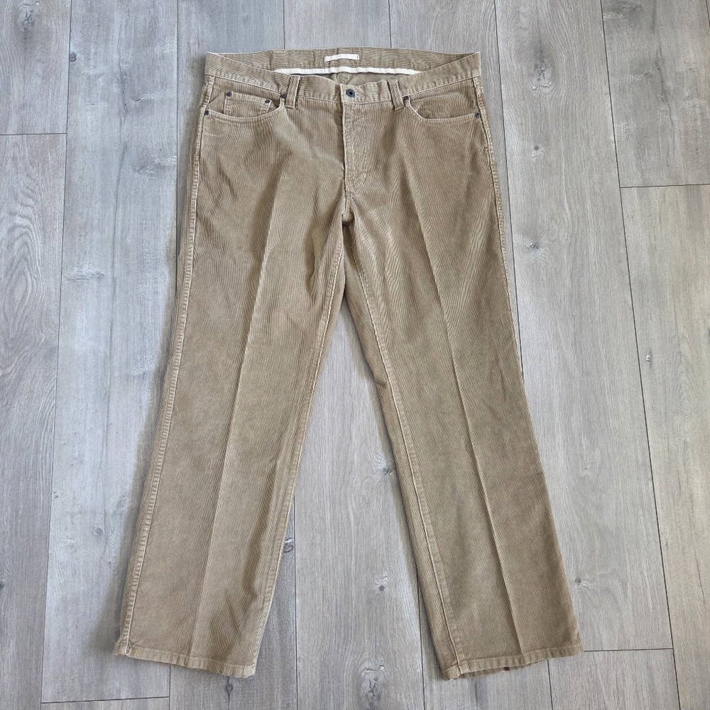 LL Bean Corduroy Pants Mens 38x29 Tan Country‎ Straight Standard Fit